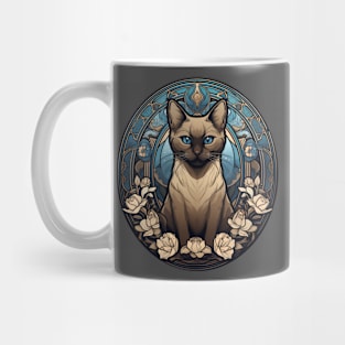 Siamese Cat Art Nouveau Mug